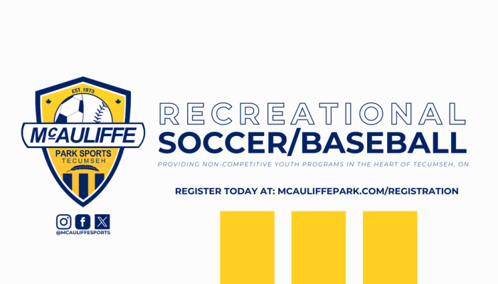 McAuliffe Park Season Kicks Off Week of May 19, 2026