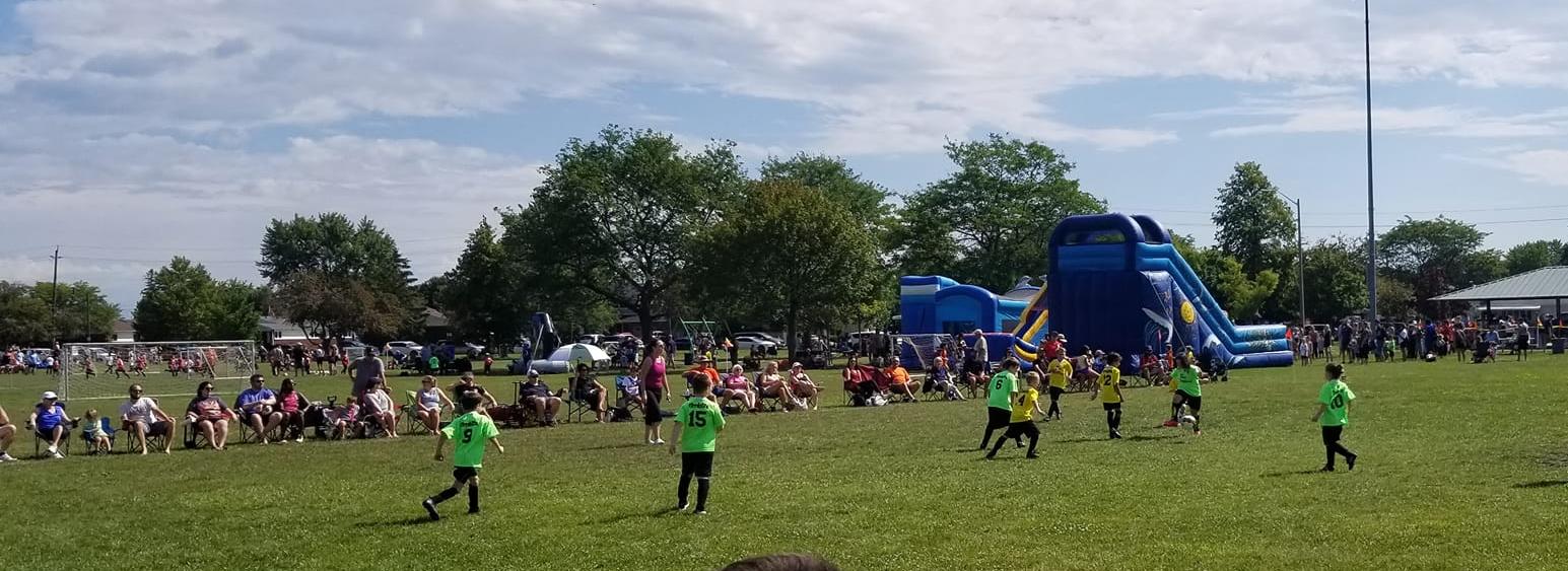 youth kids playing soccer